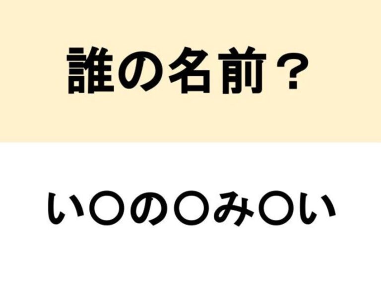 名前当てクイズの問い