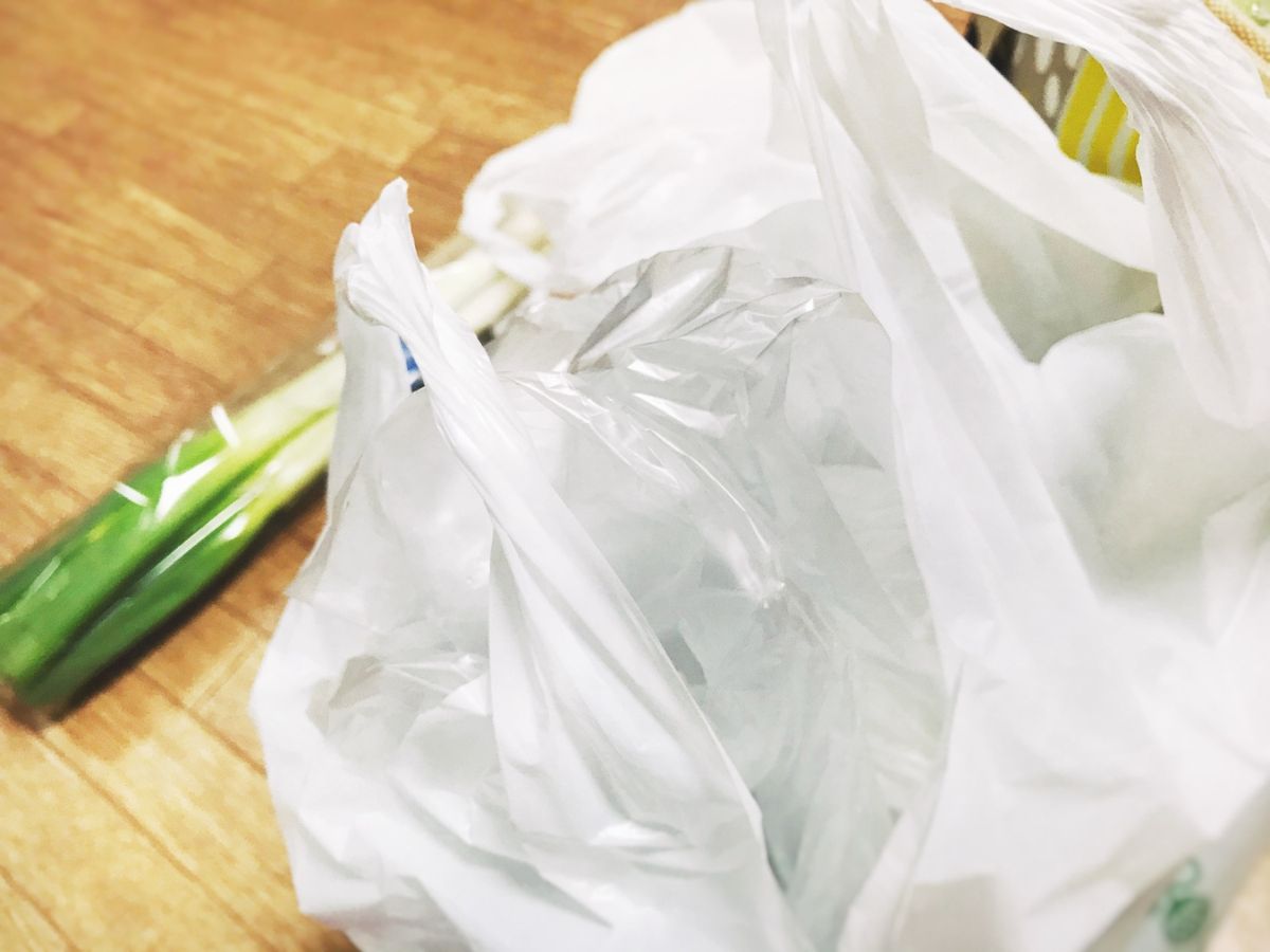 食料品が入ったビニール袋