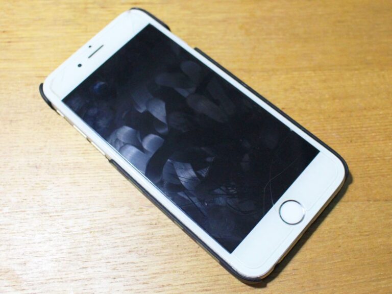 指紋がついたスマートフォンの画面