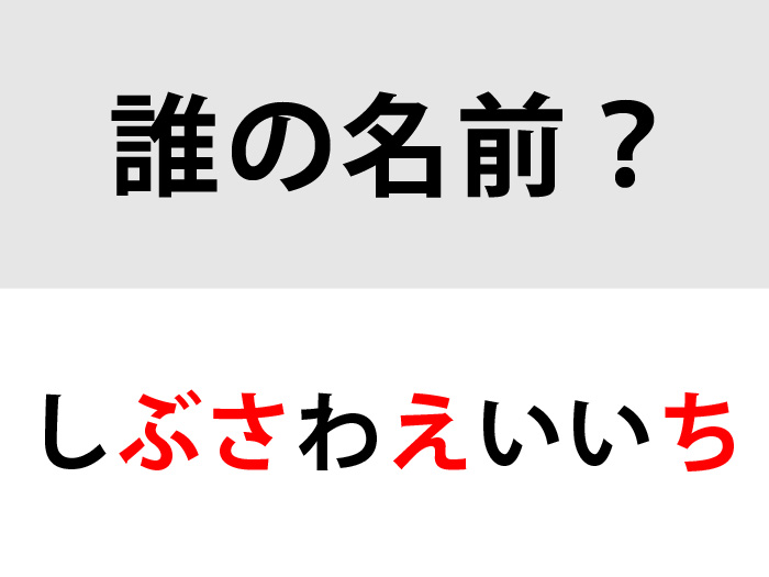 名前クイズの答え