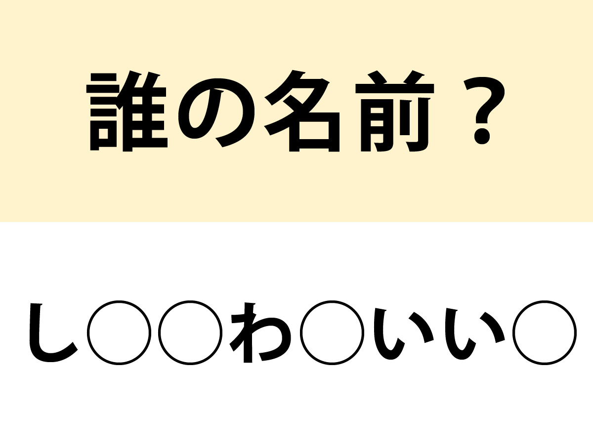 名前当てクイズの問い