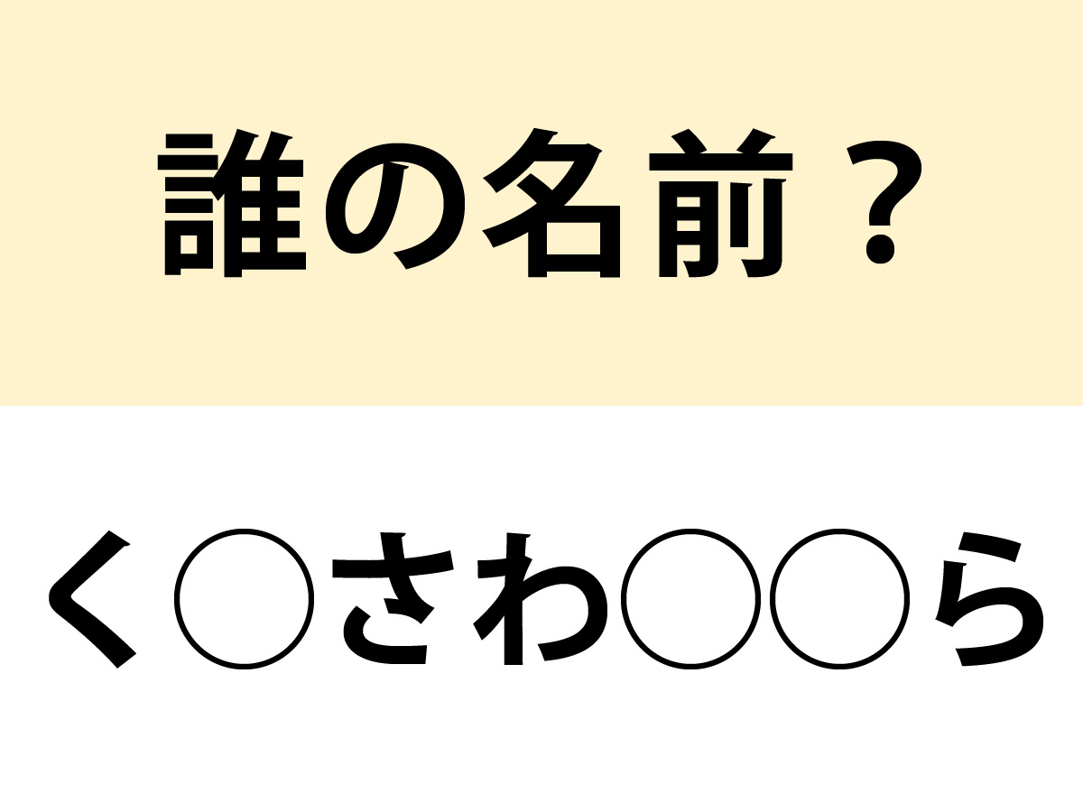 名前当てクイズの問い