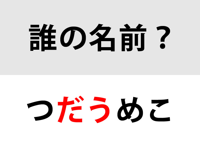 人名あてクイズの答え