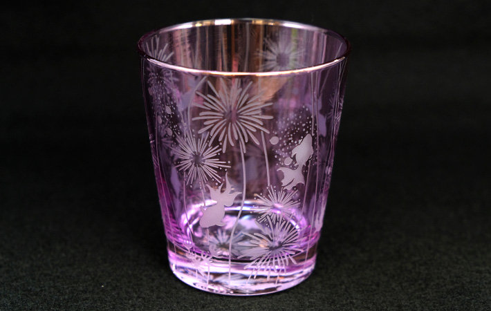 『涼華金魚グラス』紫色の画像