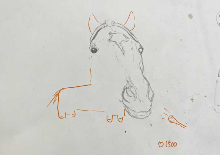 馬の絵の写真