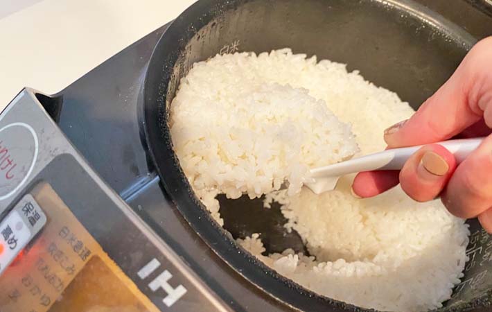 無印良品『ご飯がつきにくいしゃもじ』の使用写真