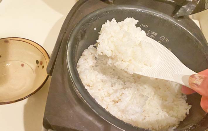 無印良品『ご飯がつきにくいしゃもじ』の使用写真