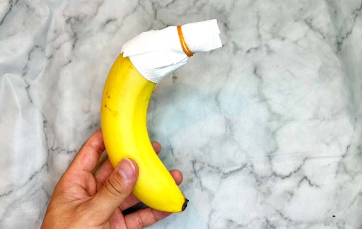 バナナの変色を防ぐ写真