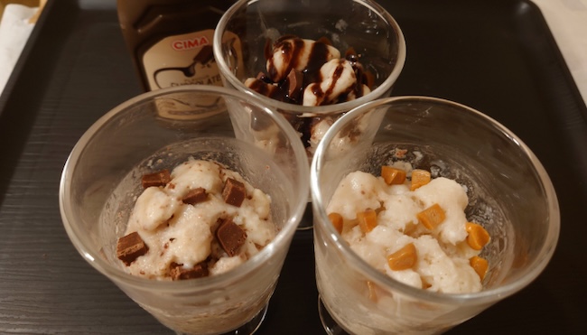 3種類のアイスクリーム