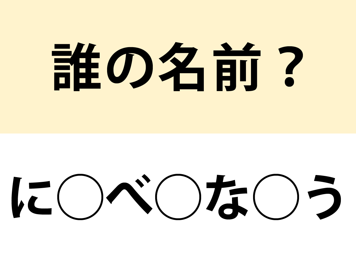 名前当てクイズの問い