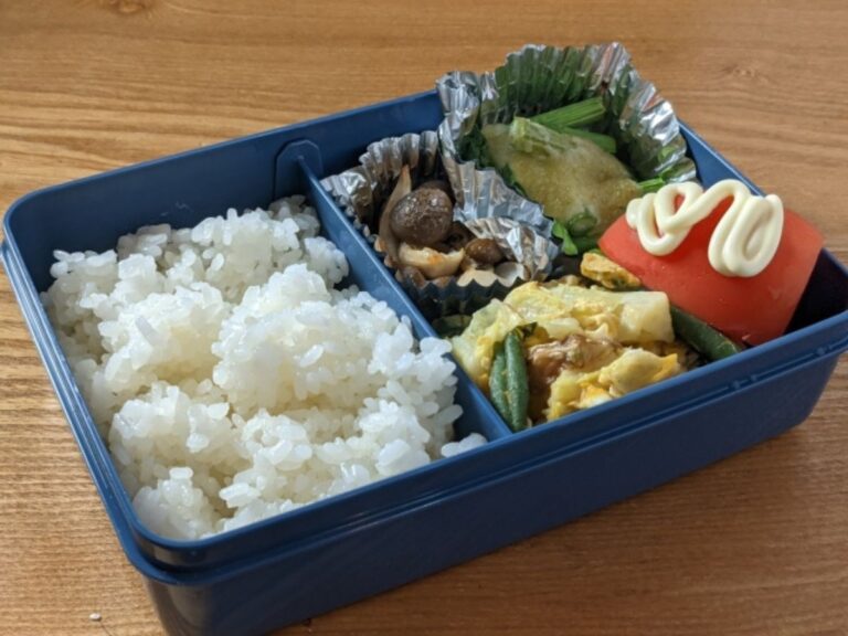 台の上に置かれた弁当箱