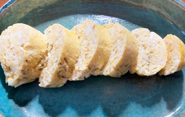 豆腐を使ったふわふわ卵焼きの完成写真