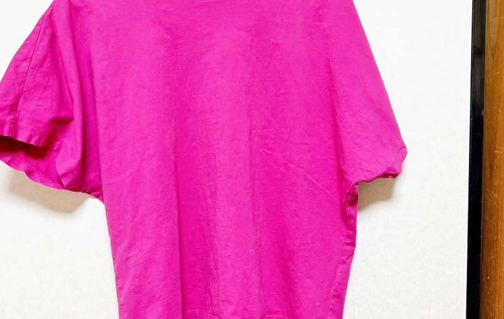 シワが取れたTシャツの写真