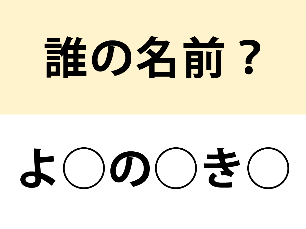 名前当てクイズの問い