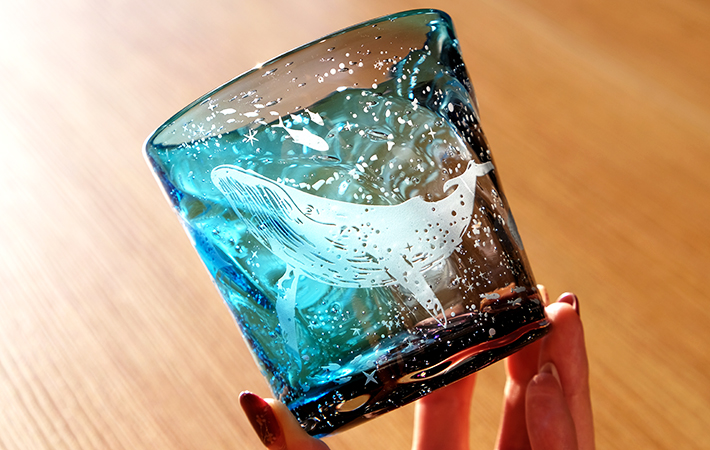 『皇艶・海の生き物の琉球グラス』の画像