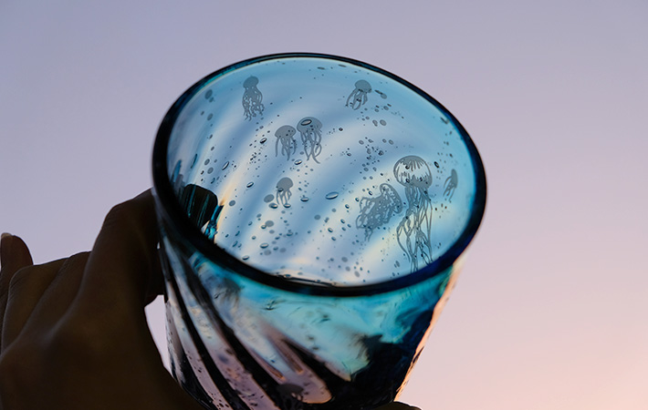 『皇艶・ゆらゆらくらげの琉球グラス』の画像