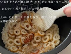 ちくわと梅の炊き込みご飯