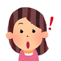 ひらめいた表情をした女性のイラスト