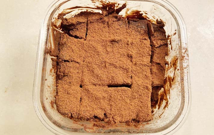 絹豆腐で作る生チョコの完成写真