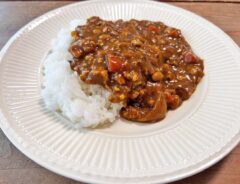 納豆と大根のキーマカレーの完成写真