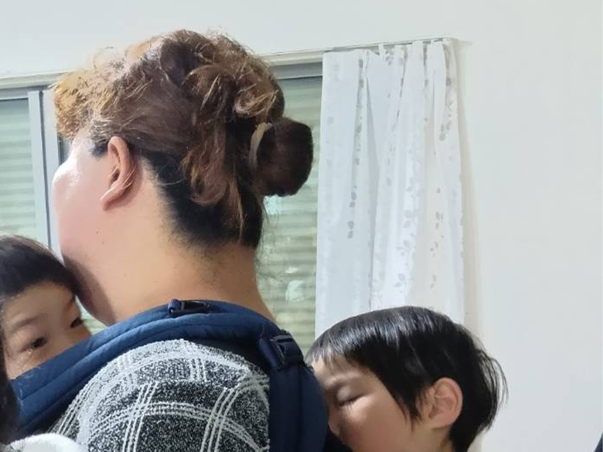 母親と子供の写真