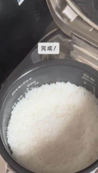 炊飯が終わった様子