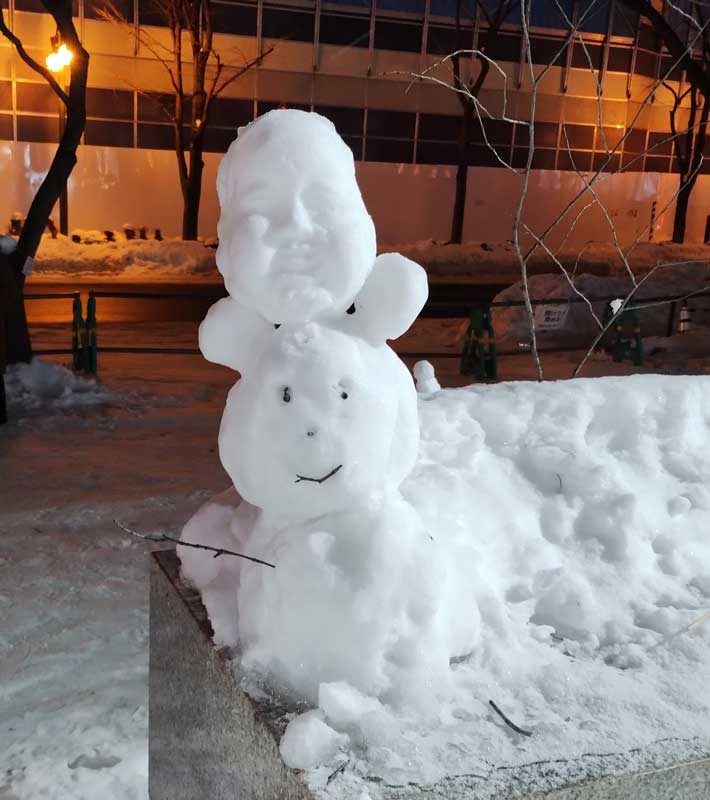 雪だるまの写真