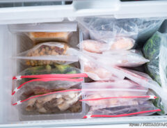 冷凍した食品の写真