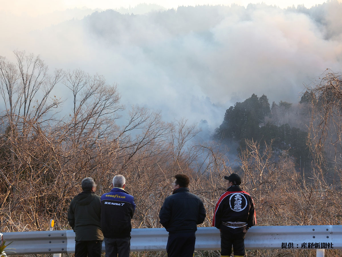 岩手県の山火事