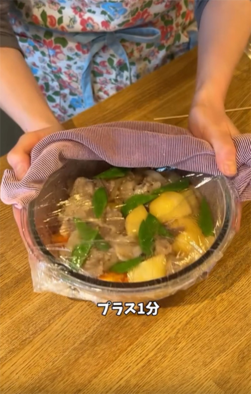 電子レンジで作る肉じゃが