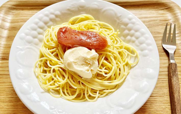 『明太クリームパスタ』の完成写真
