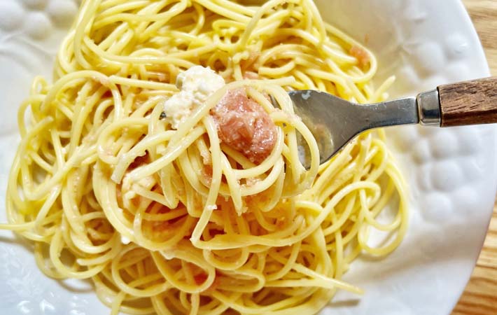 『明太クリームパスタ』の完成写真