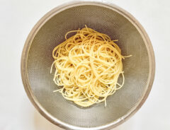『明太クリームパスタ』を作る写真