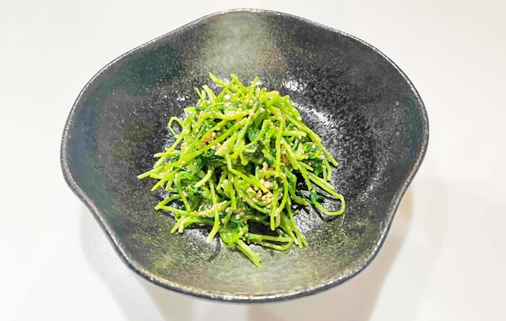 『豆苗のごま和え』の完成写真