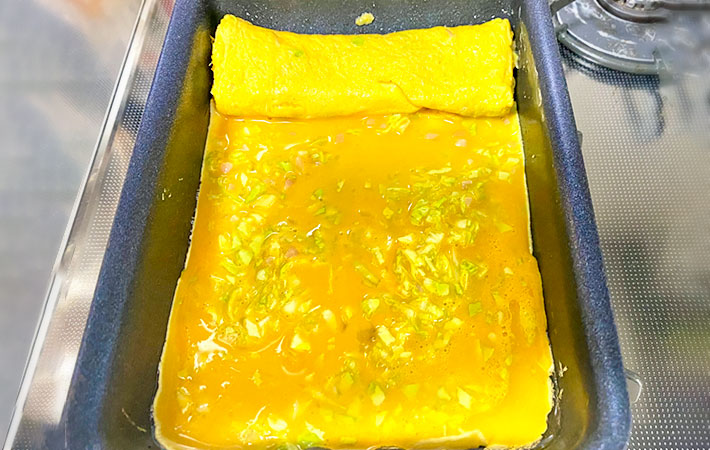 『お好み焼き風卵焼き』を作る写真