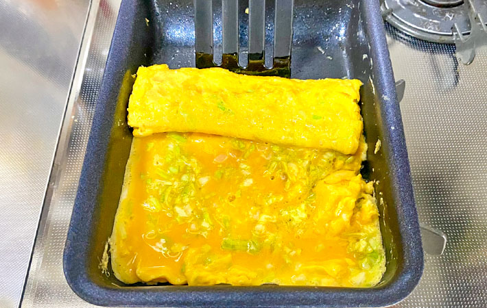 『お好み焼き風卵焼き』を作る写真