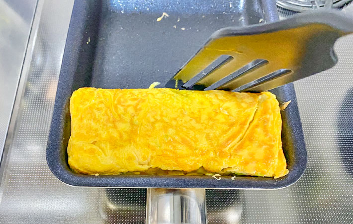『お好み焼き風卵焼き』を作る写真