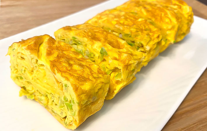 『お好み焼き風卵焼き』を作る写真