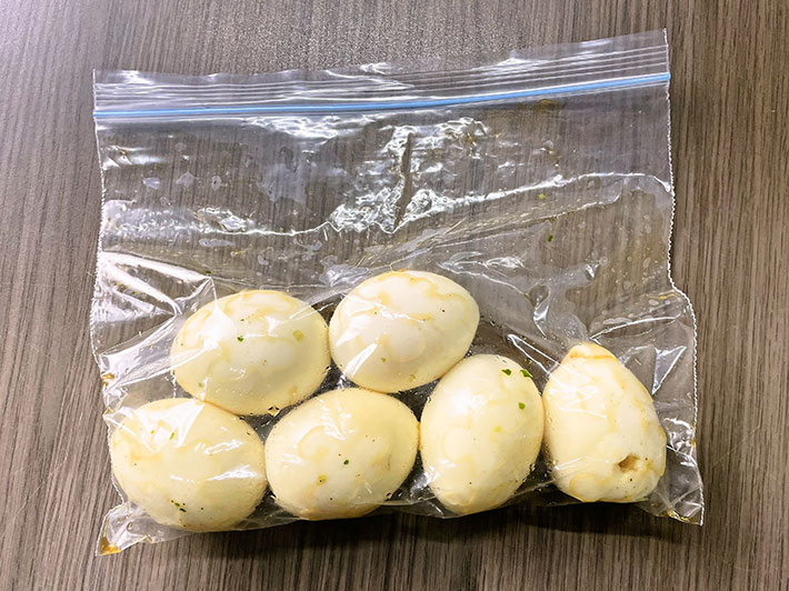 うどんスープを使ったゆで卵