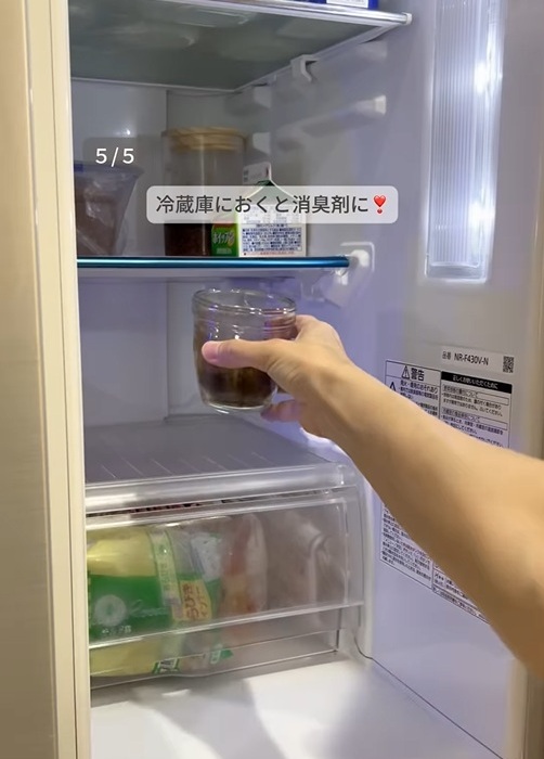 冷蔵庫に入れて消臭剤にする