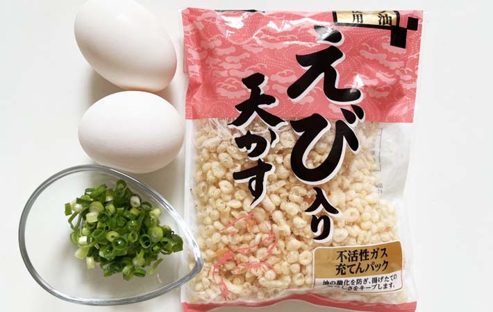 『揚げ玉入りふわとろ卵丼』の材料写真