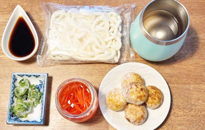 『たこ焼うどん』の材料写真