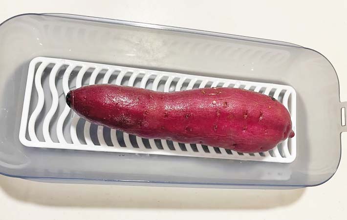 ダイソー『電子レンジ調理器』の使用写真
