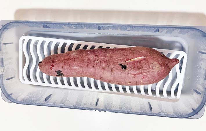 ダイソー『電子レンジ調理器』の使用写真