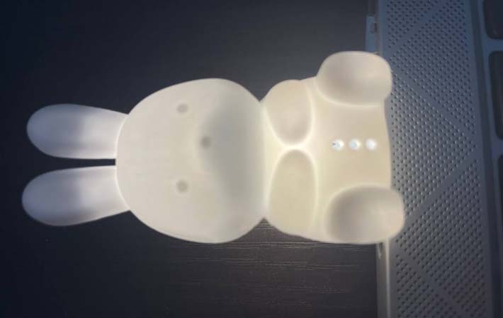 ダイソー『ボイスコントロールライト うさぎ』の使用写真