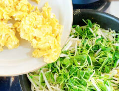 豆苗と卵のレシピ画像