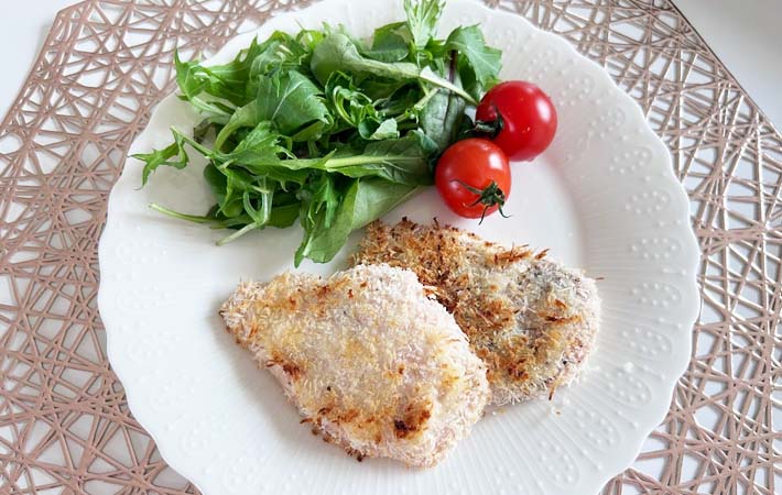 『サラダチキンのかんたんパン粉焼き』の完成写真