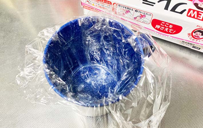 レンジで卵焼きを作る写真