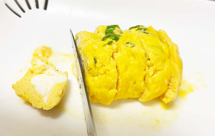 レンジで卵焼きを作る写真
