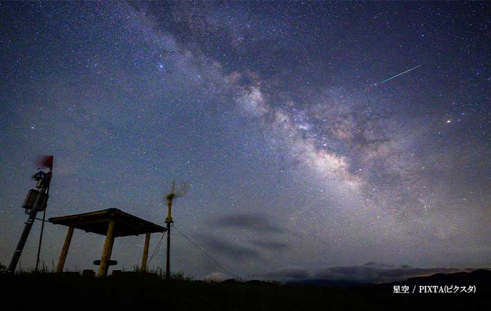 流れ星の画像